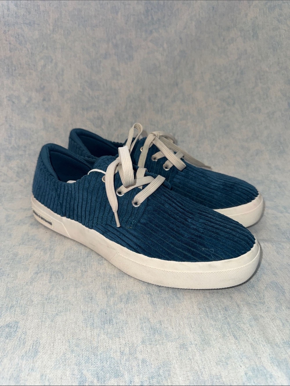 Sun + Stone Kiva Corduroy Lace Up Blue Sneakers Men's 8.5